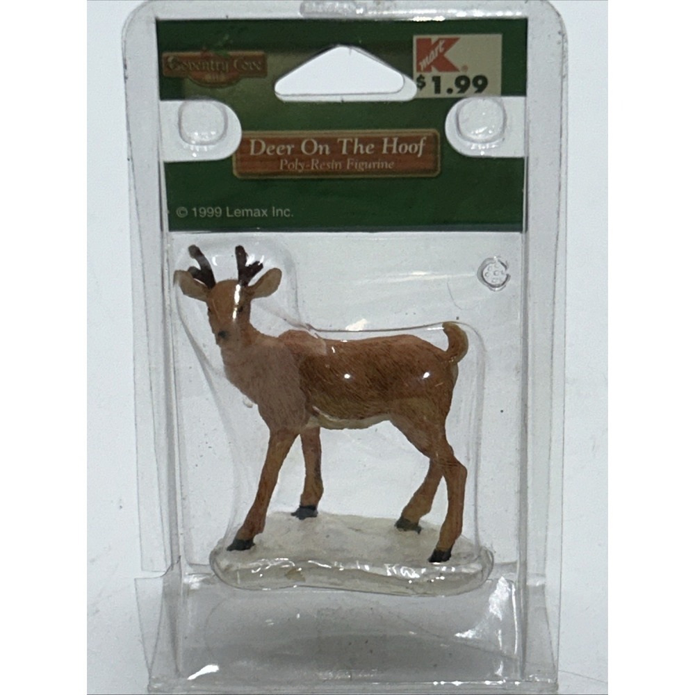 Lemax Village DEER ON THE HOOF Poly-Resin Figurine Christmas 1999 92343 NOS